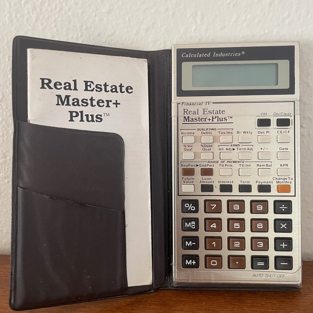 Calculated Industries Real Estate Master Plus Qualifier Calculator 1988 -‎ Works